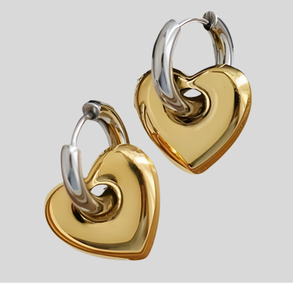 Piece of my Love Two-Tone Earrings