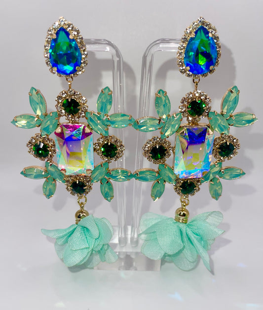 LUXE Mint For You Crystal Drop Earrings