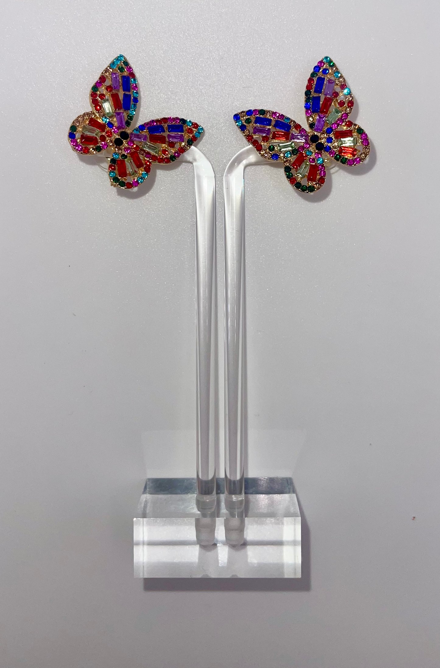Rainbow Buttah Fly Stud Earrings