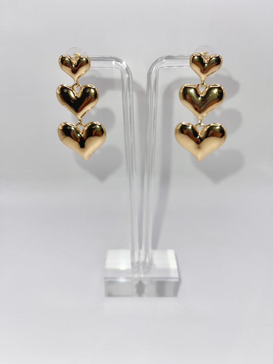 Heart of Gold Drop Earrings