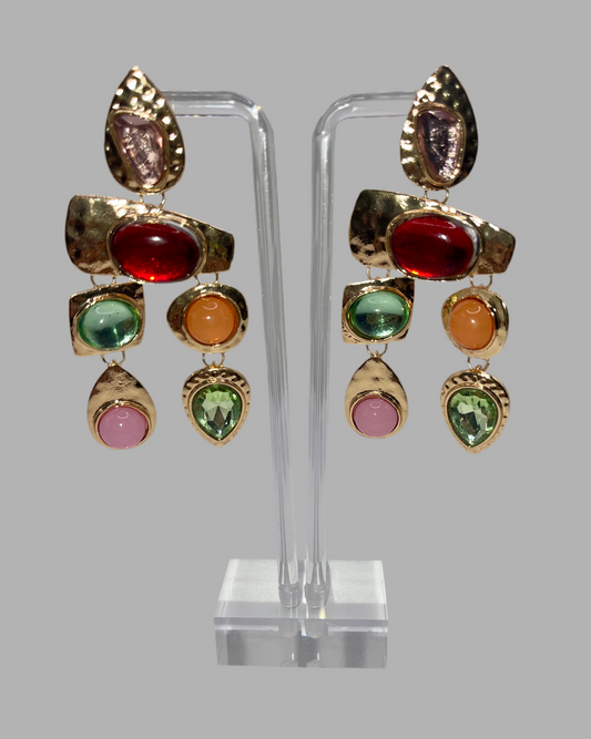 Skittle Me This Gold Drop Earrings