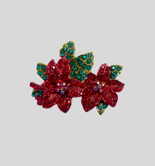 Queen Brooch - Red Holiday