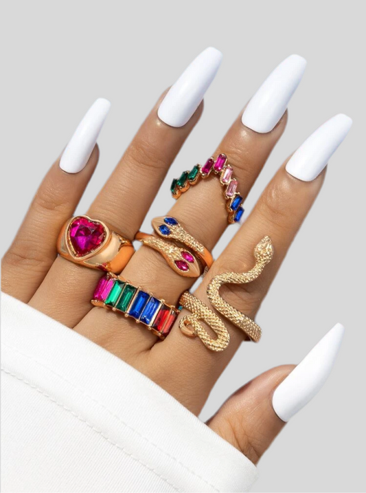 Are You Rattled Yet? Snake Knuckle Ring Set