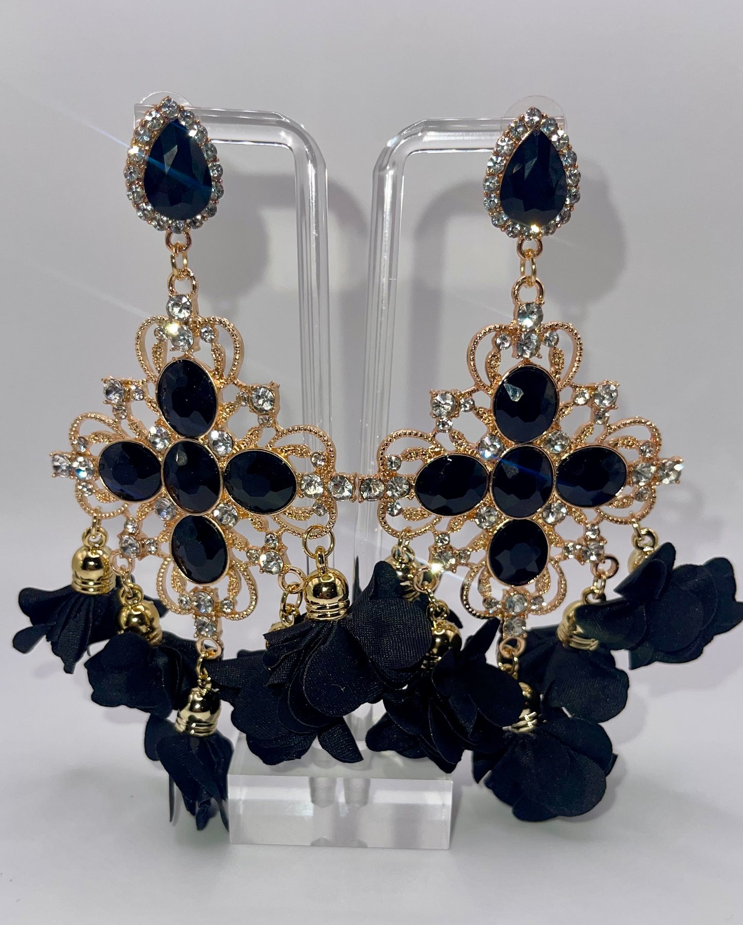 LUXE Boho Bride Petal Drop Earrings