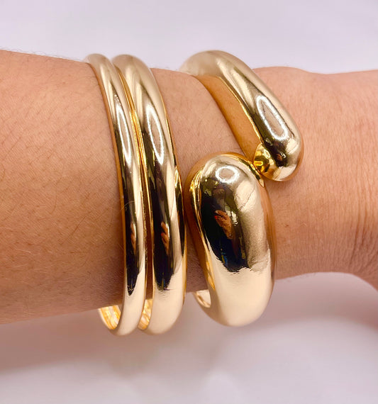 Three’s Company Gold Bangle Set