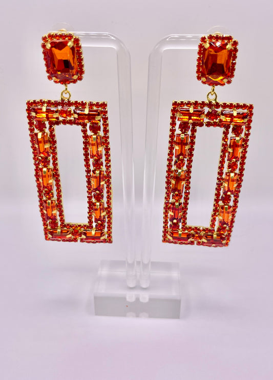 Sunkist Orange Drop Earrings