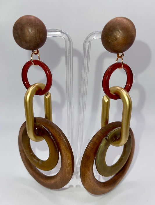 Knock on Wood Drop Earrings