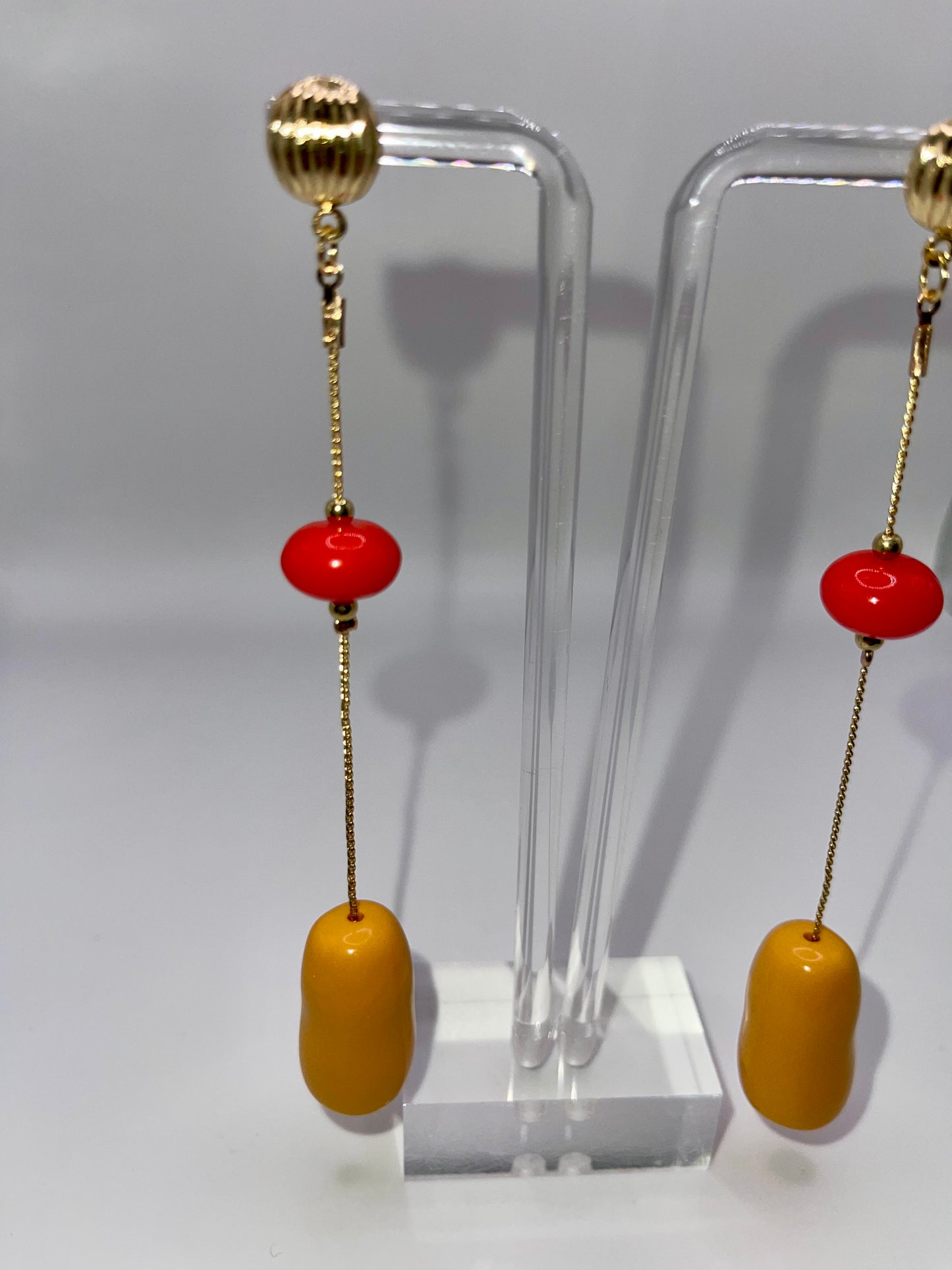 Passion Fruit Gold Drop Earrings