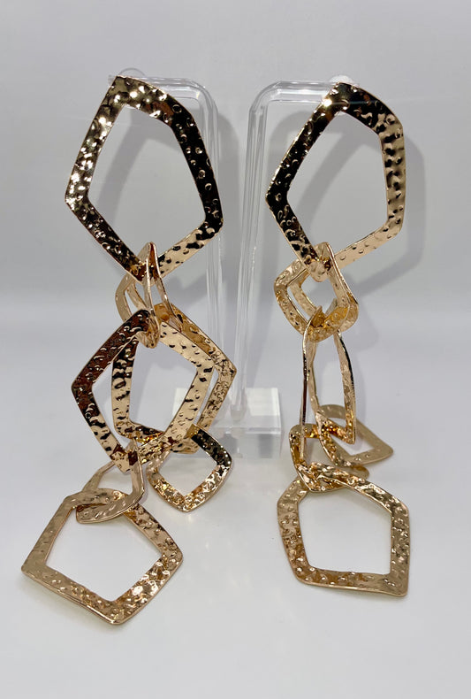 Sneaky Link Gold Drop Earrings