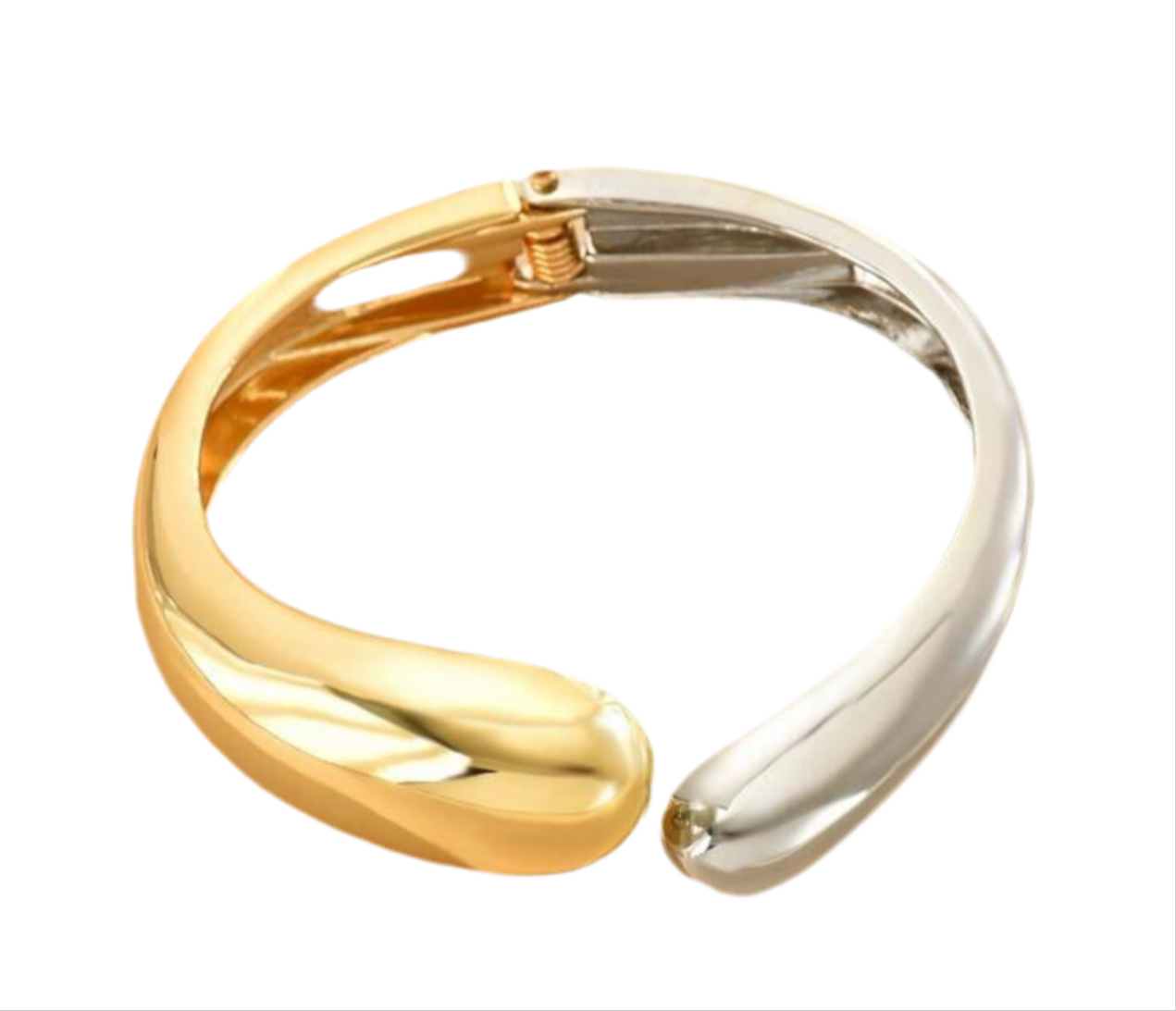 Opposites Attract Two-Tone Bangle