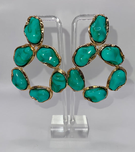 Set in Stone Turquoise Drop Earrings