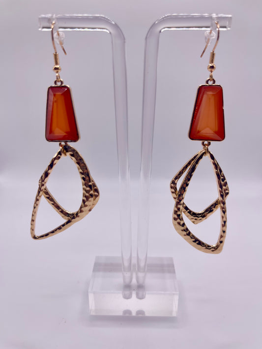 Orange You Boho Chic Drop Earrings
