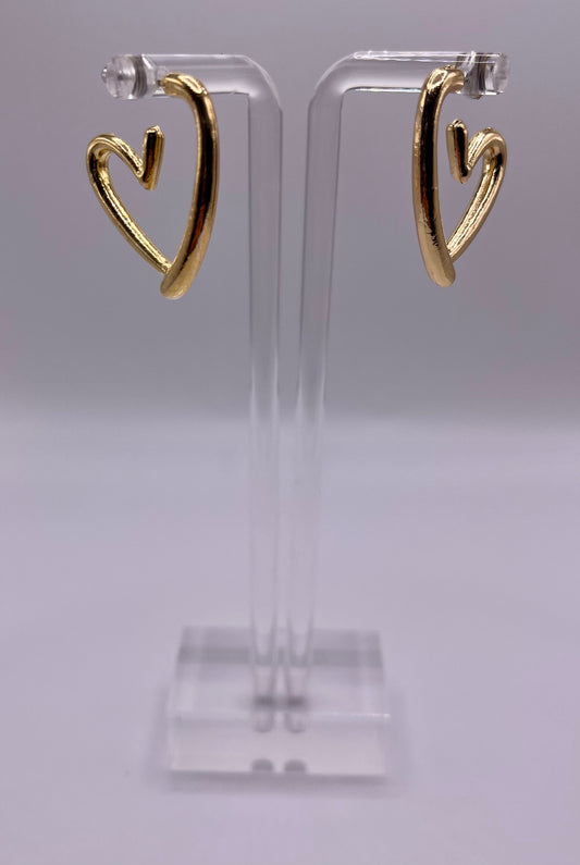 Lighthearted Gold Cuff Earrings