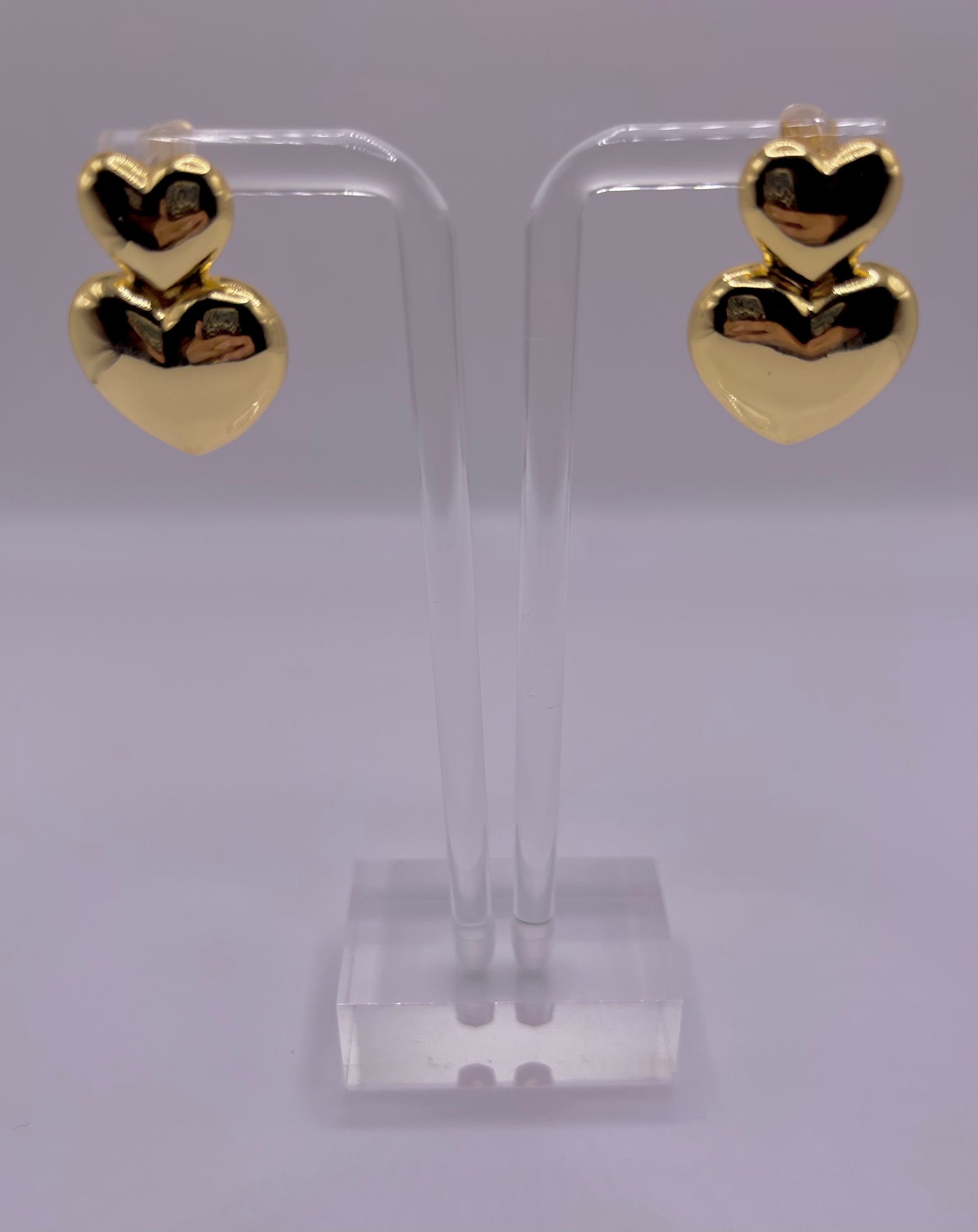 Pure Heart of Gold Drop Earrings