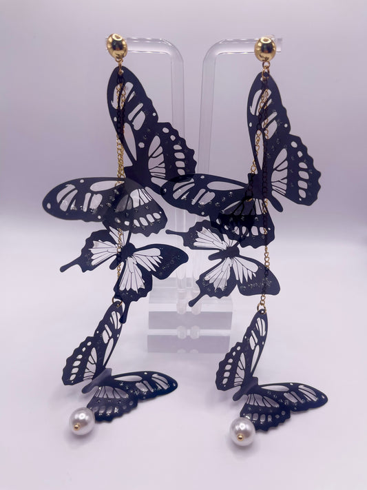 Kaleidoscope Butterfly Drop Earrings