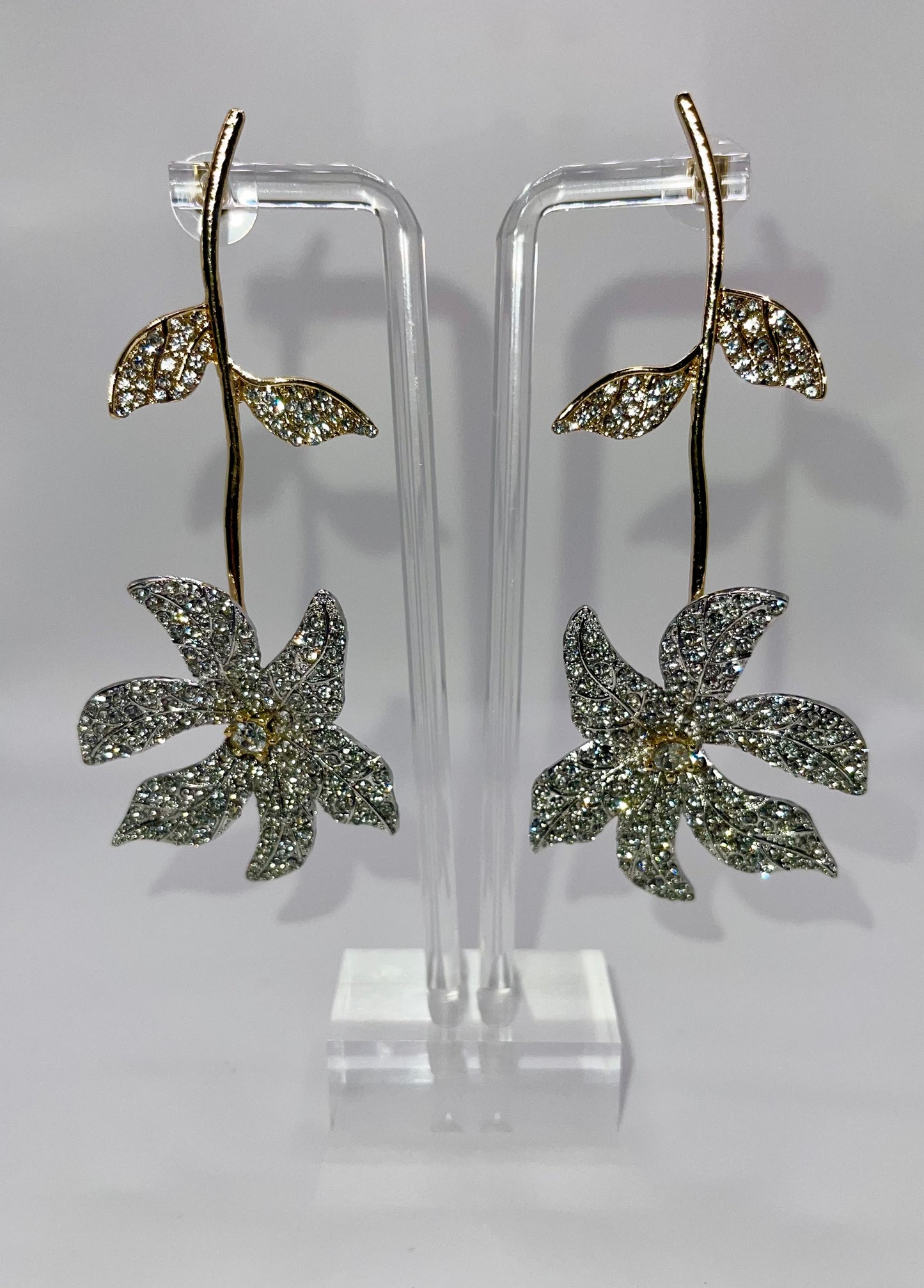La Fleur Crystal Drop Earrings