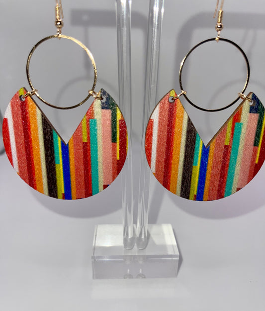 Accent Wall Striped Earrings