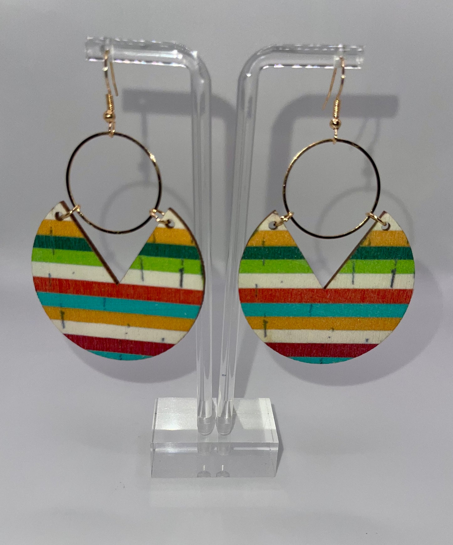 Accent Wall Striped Earrings