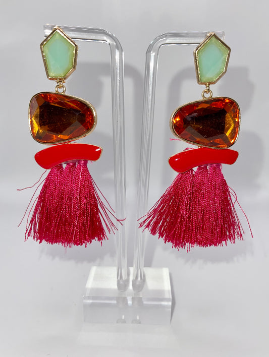 You Did It Tassel Drop Earrings