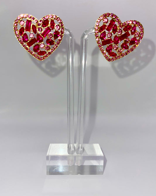 My Valentine Heart Stud Earrings