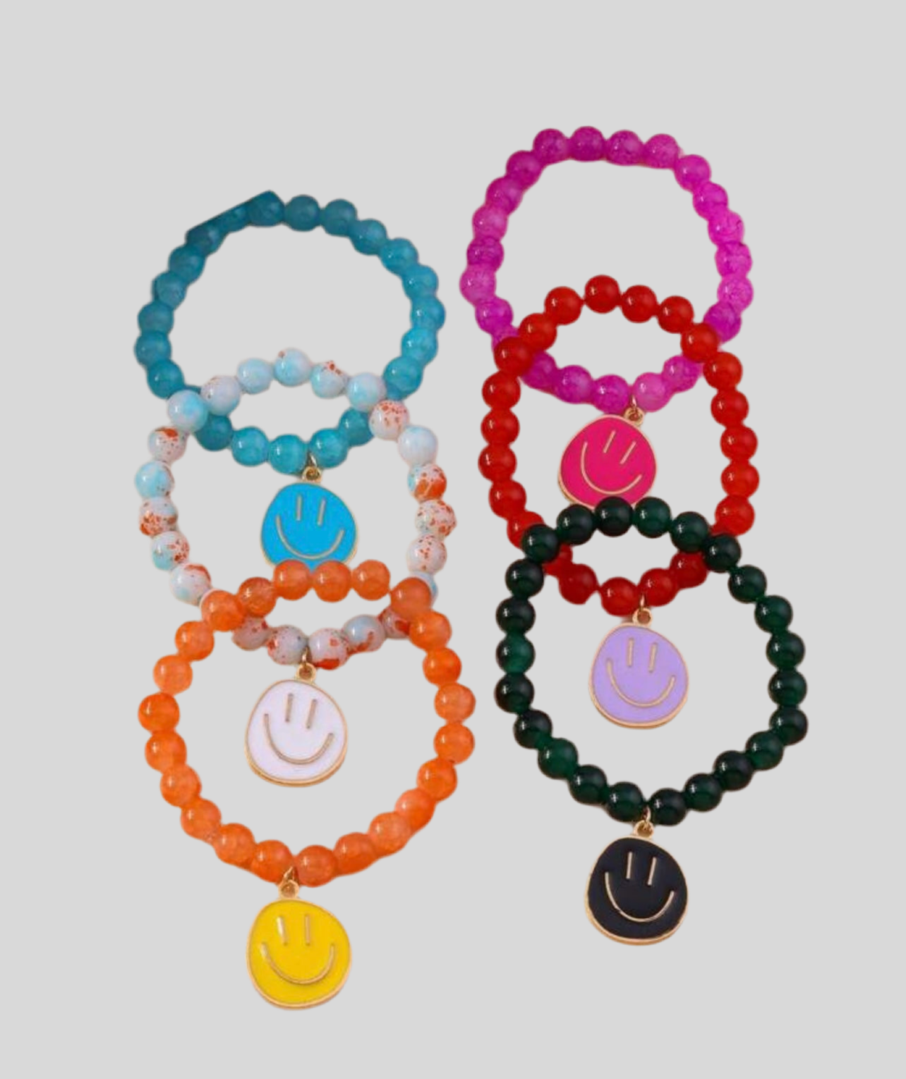 Smile for Me Multilayered Bracelet and Earring Set