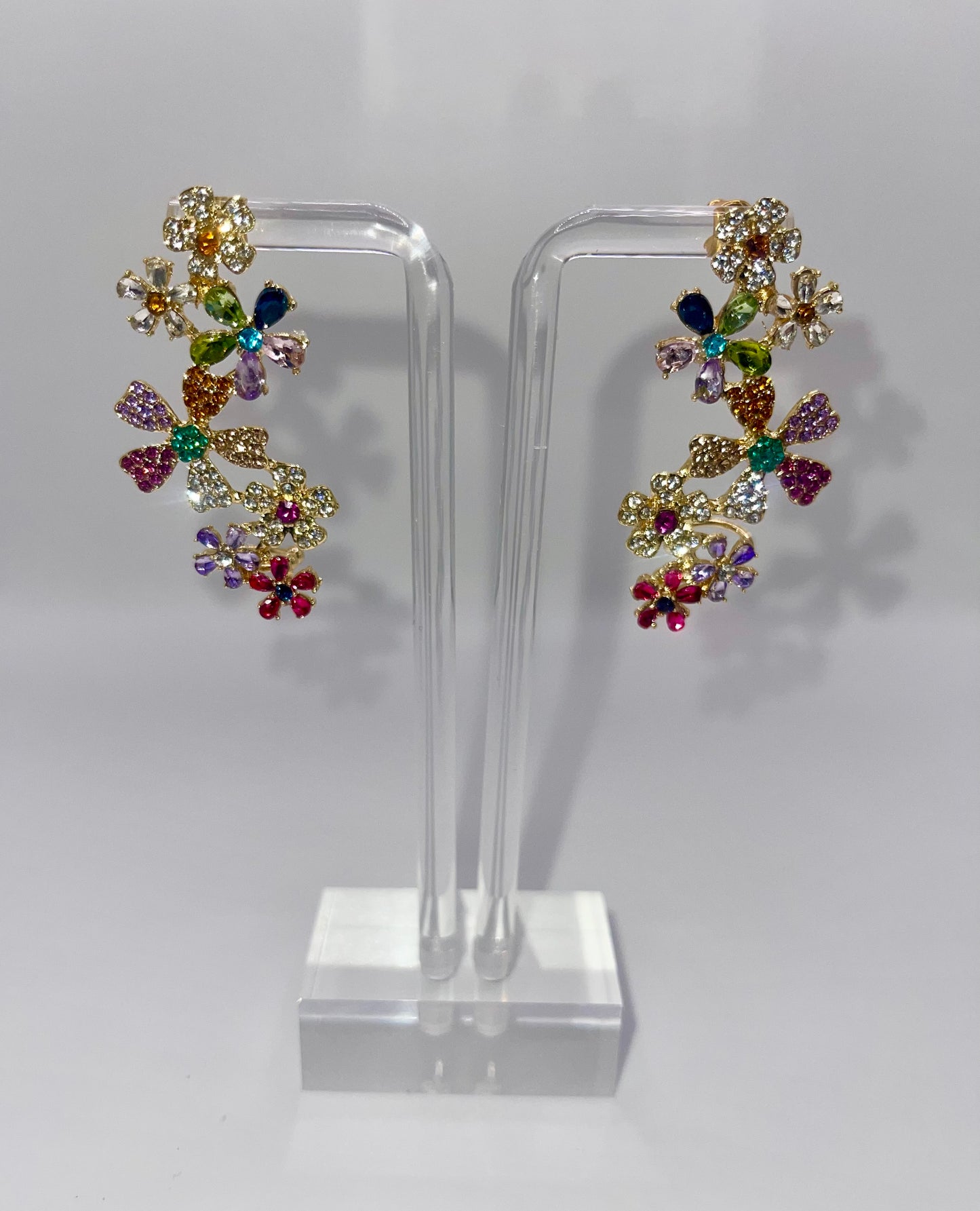 Floral Bouquet Cuff Earrings