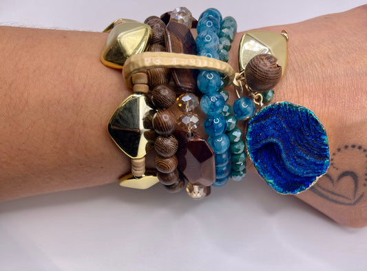 Indigo Blue Multilayered Bracelet