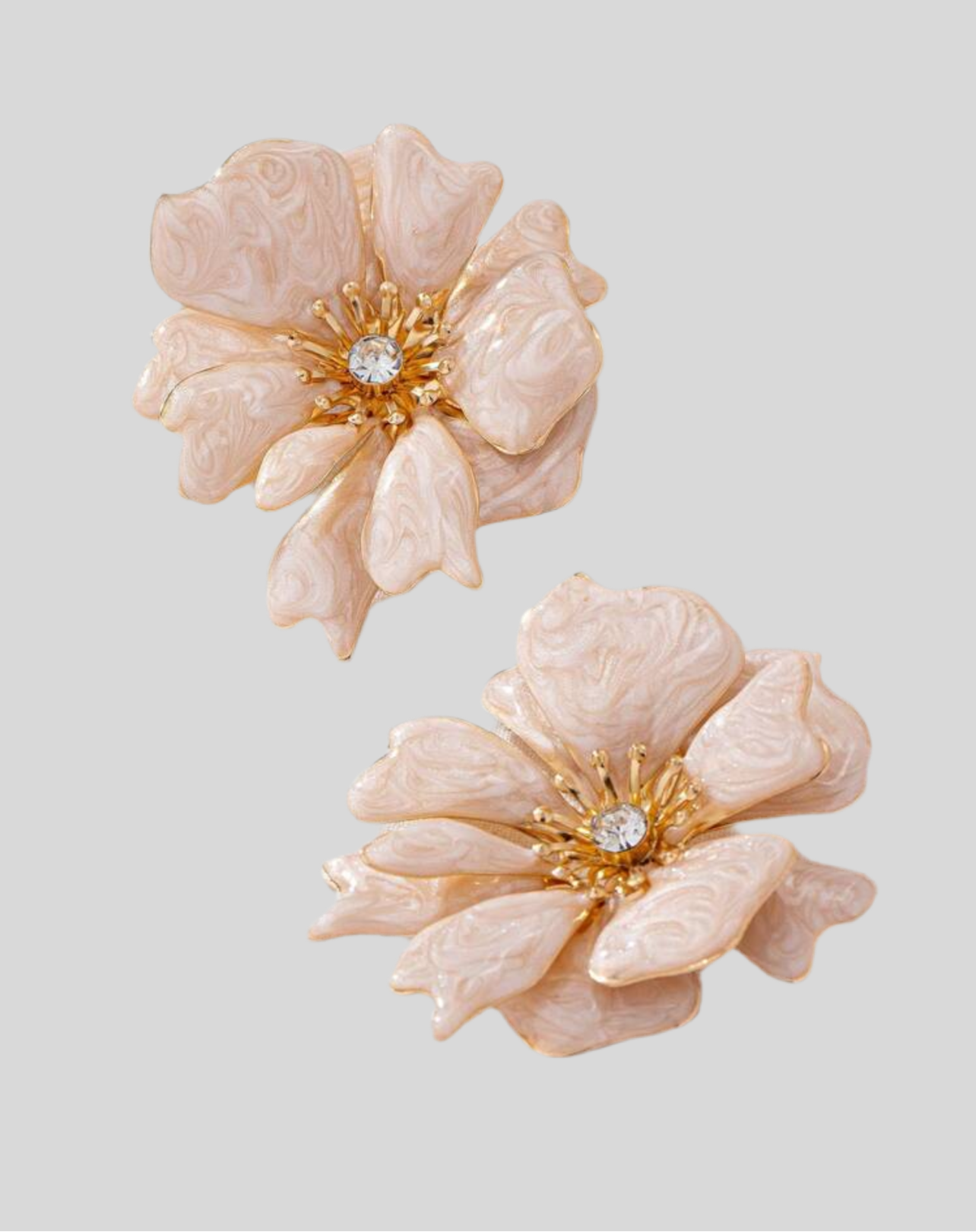 Dusty Rose Floral Stud Earrings