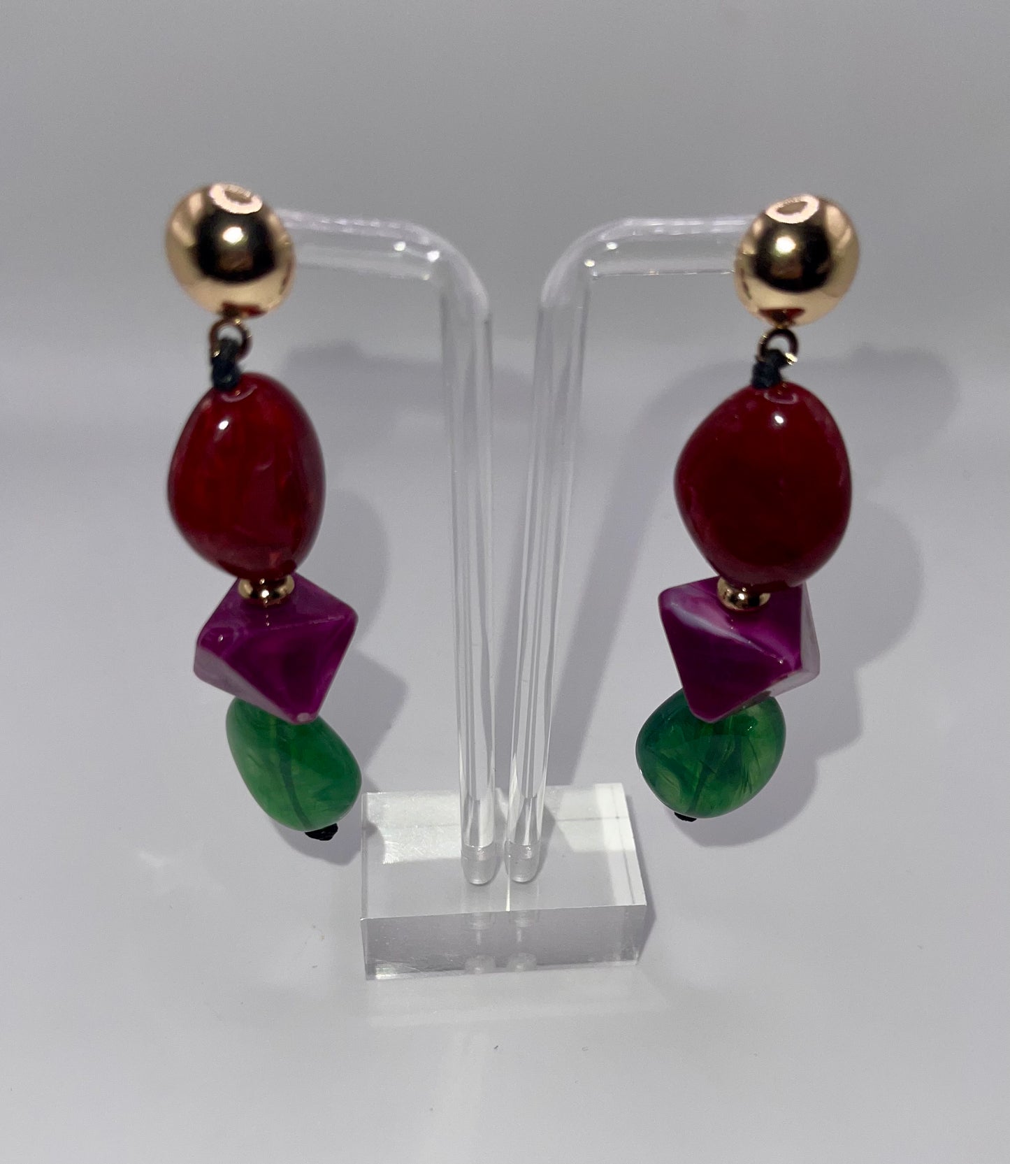 Darker the Berry Drop Earrings