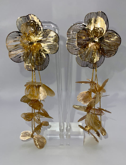 Camellia Chic Floral Drop Earrings