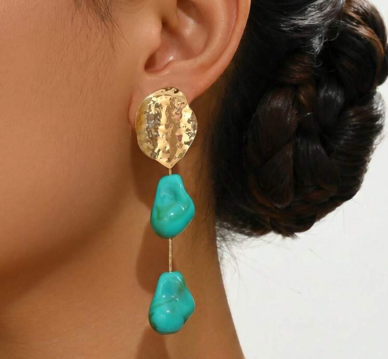 Teal the End of Summer Drop Earrings