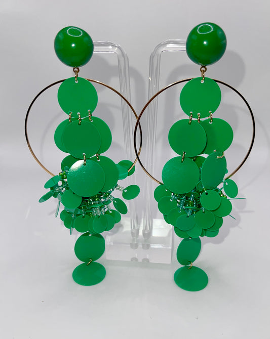 Green Goddess Drop Earrings