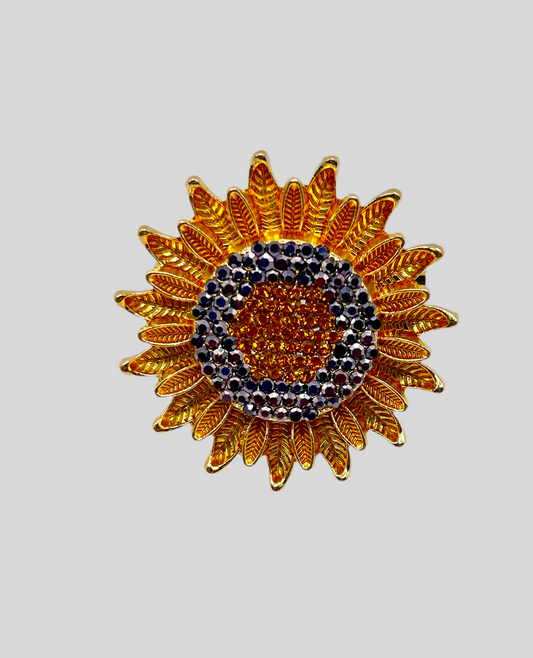 Queen Brooch - Sunflower