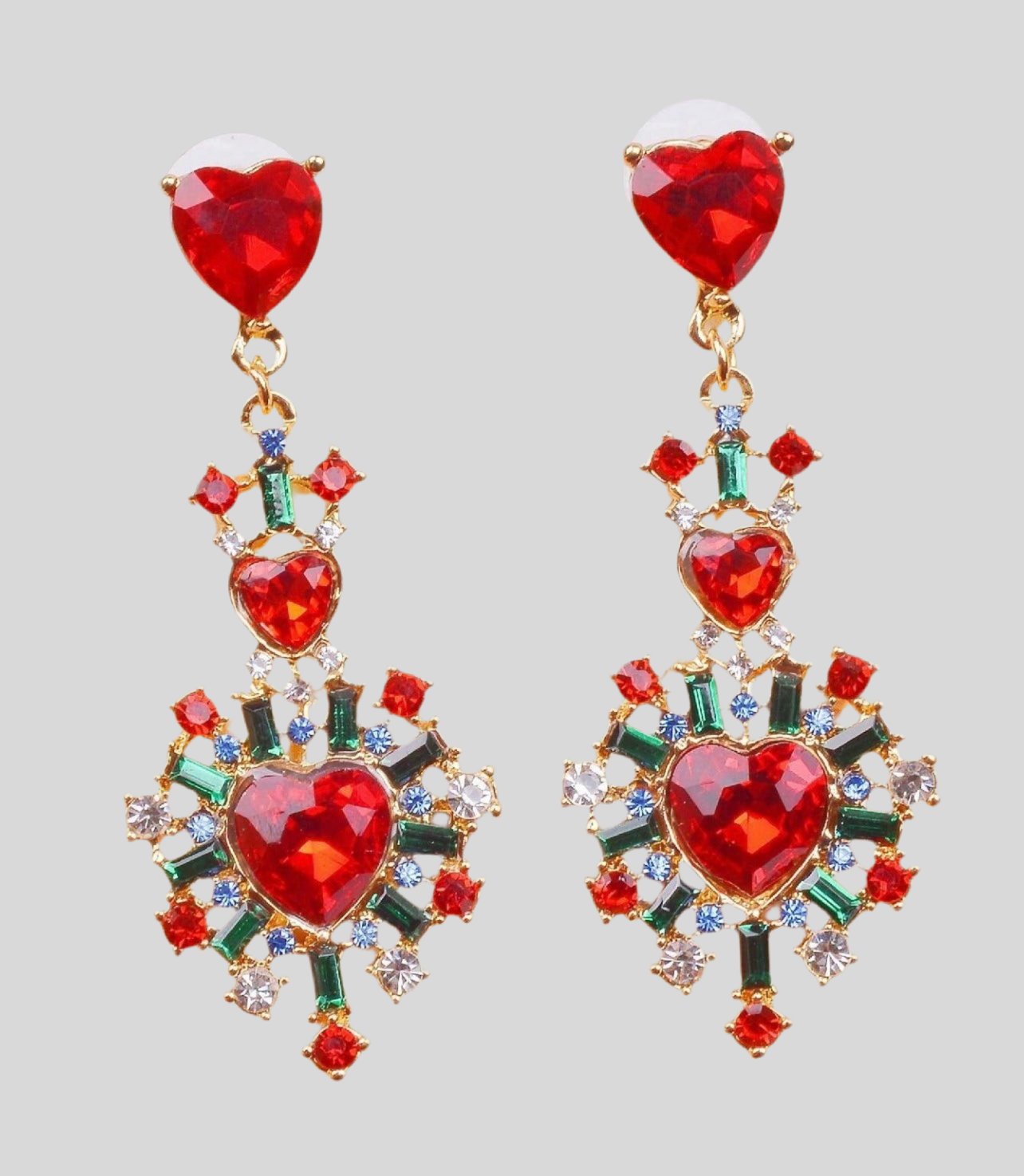 Ruby Red Drop Earrings