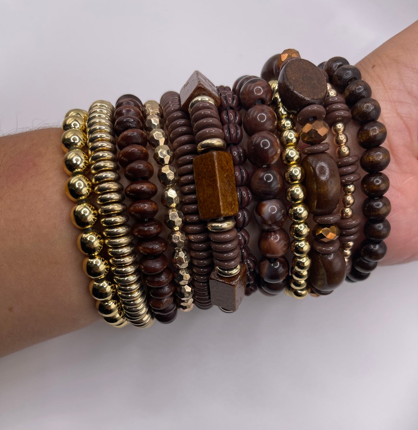 Just Beaded Multilayered Charm Bracelet Set