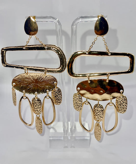 Melanin Pride Gold Drop Earrings