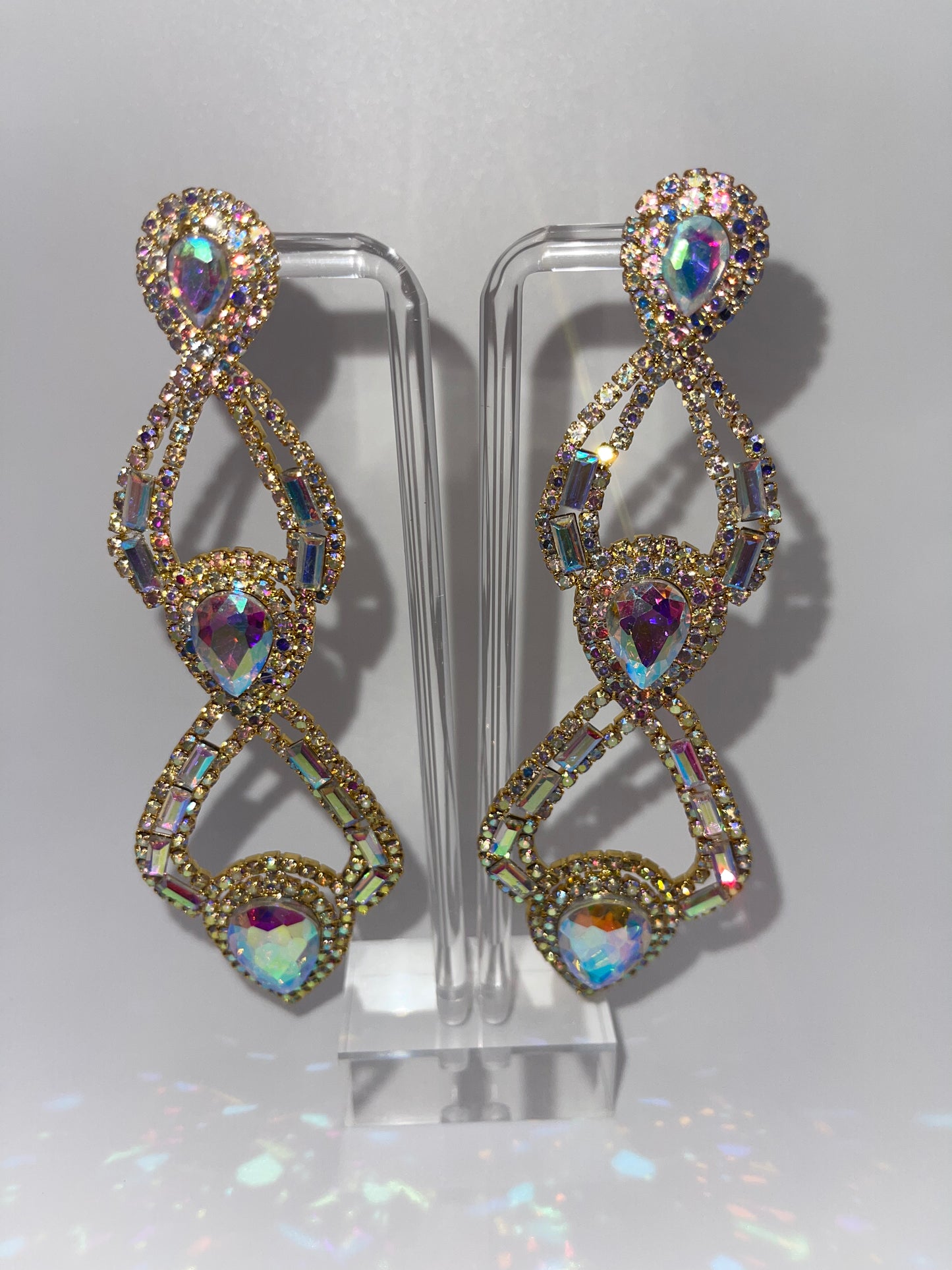 LUXE Got Me Twisted Iridescent Drop Earrings