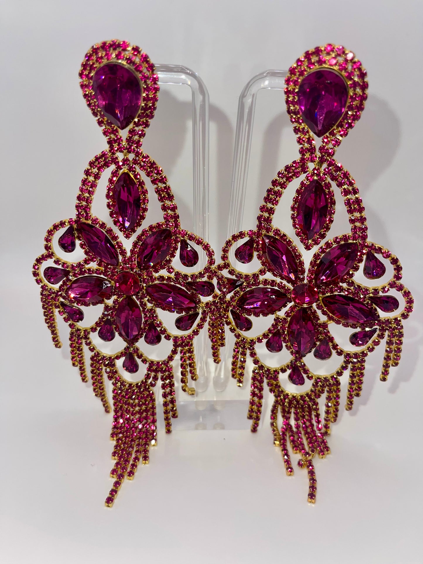 LUXE Crystal Dreamcatcher Chandelier Earrings