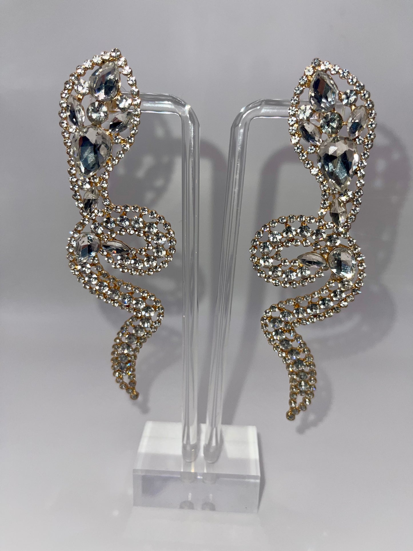 Snake Charmer Crystal Drop Earrings
