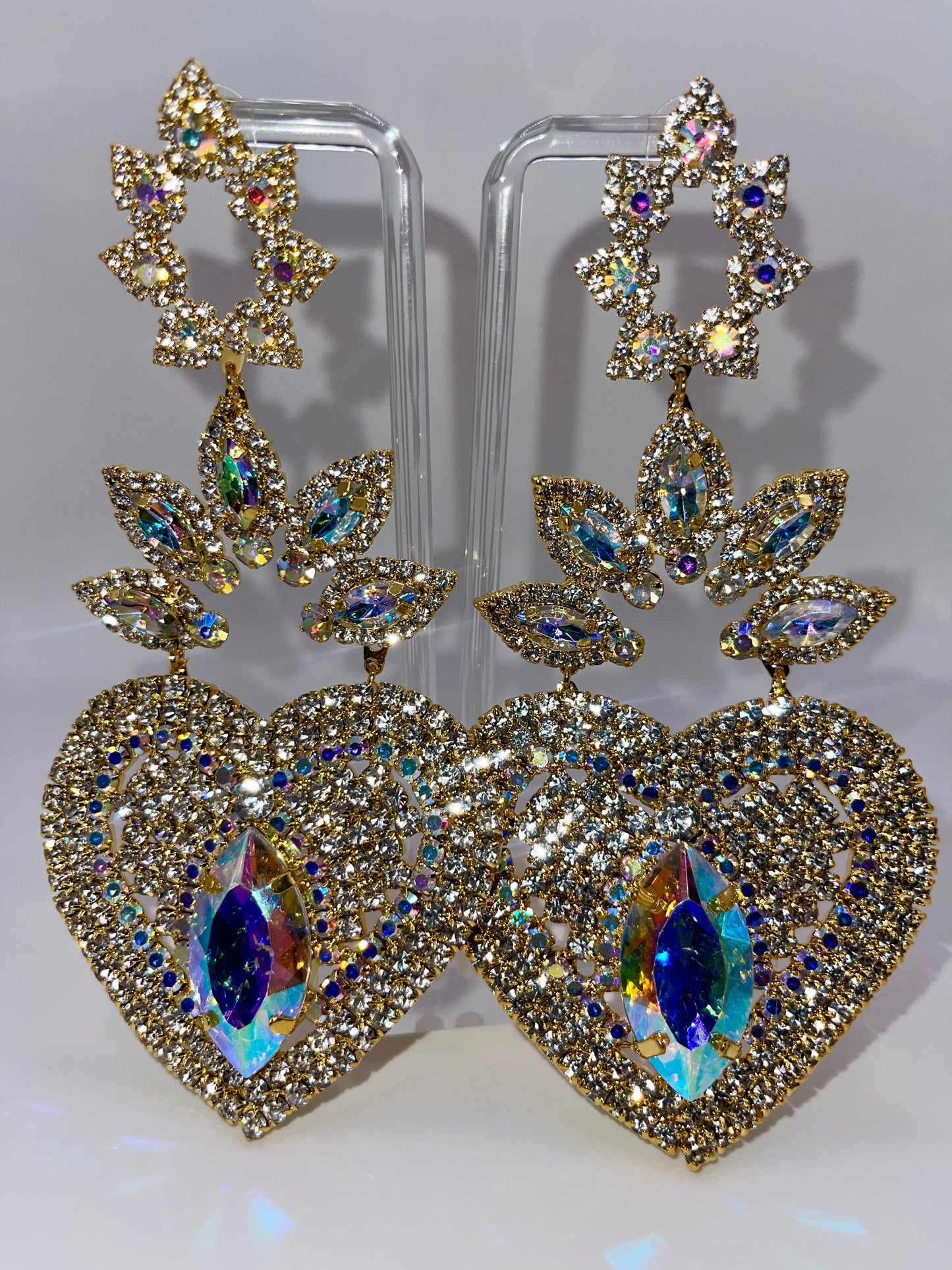 LUXE Le Grande Dame Heart Drop Earrings