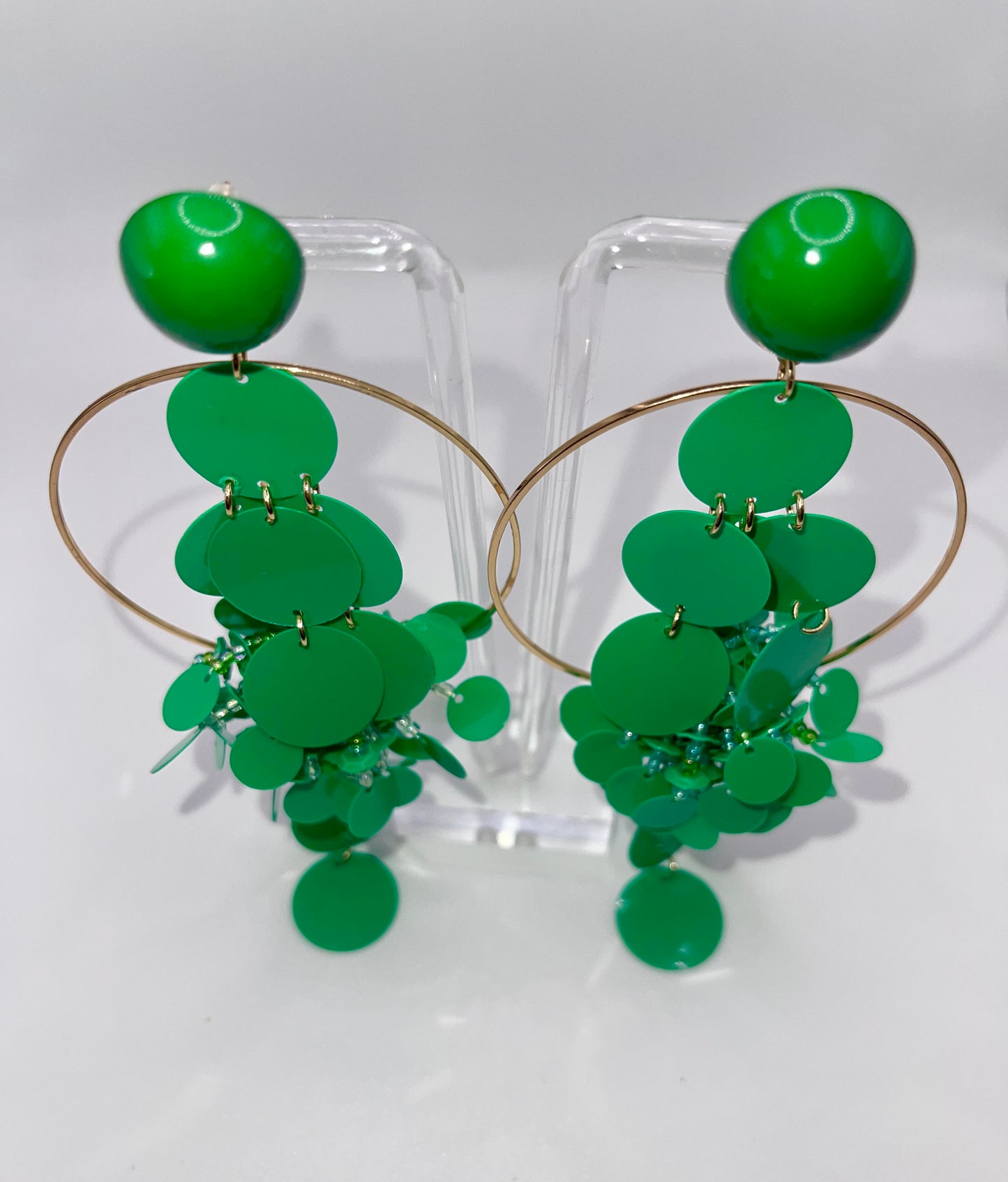 Green Goddess Drop Earrings