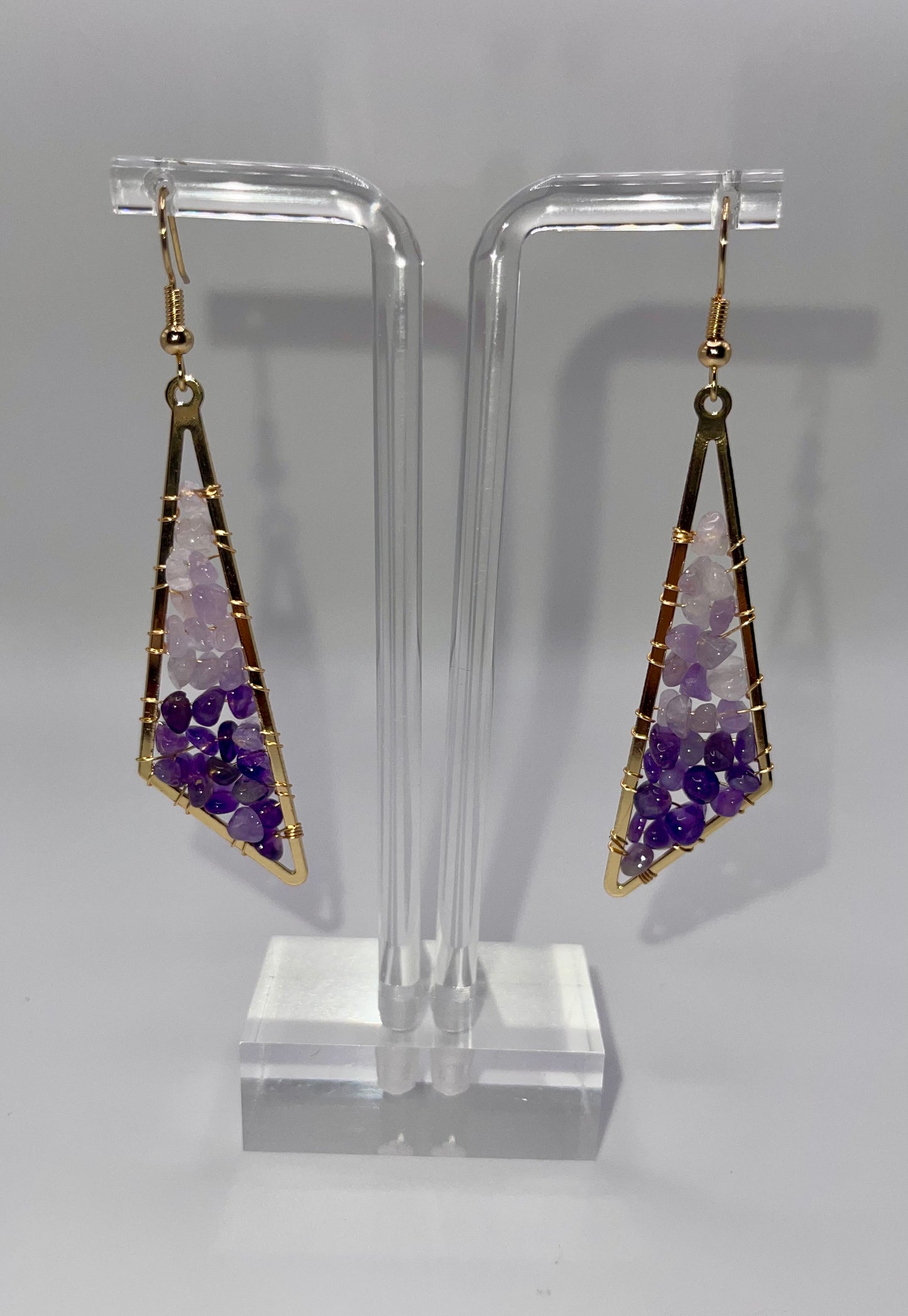 Precious Purple Ombré Drop Earrings