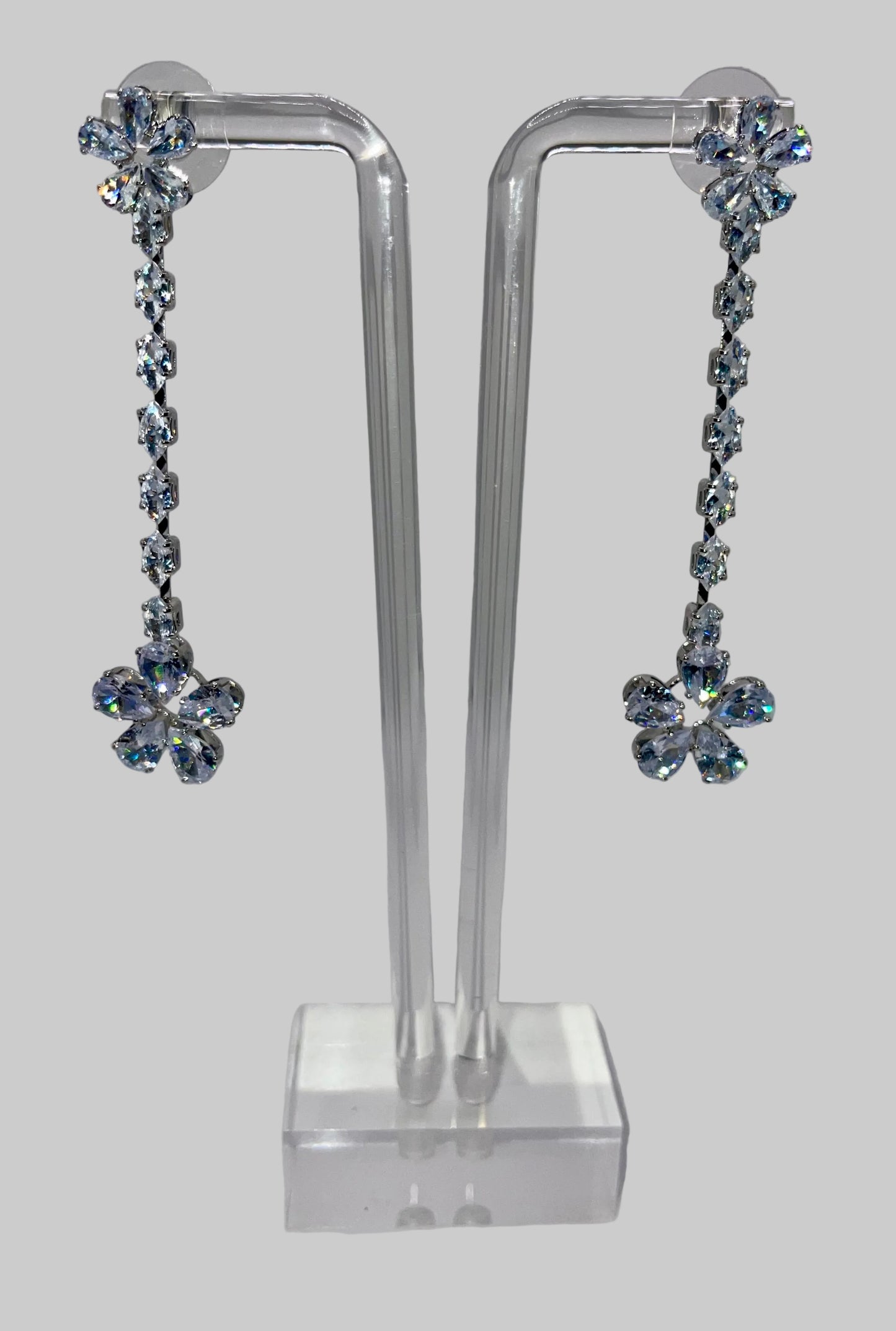 Water My Flowers Crystal Drop Earrings