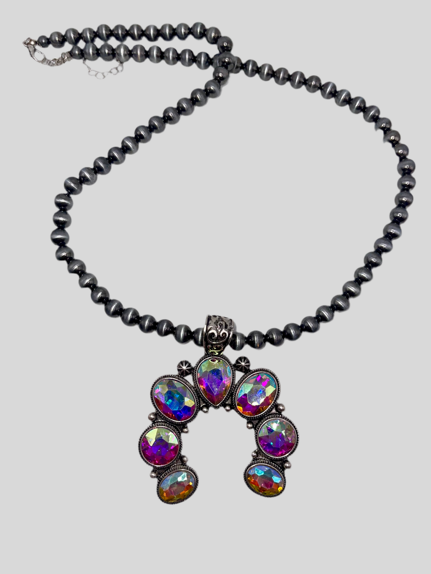 Haute Horseshoe Beaded Statement Necklace