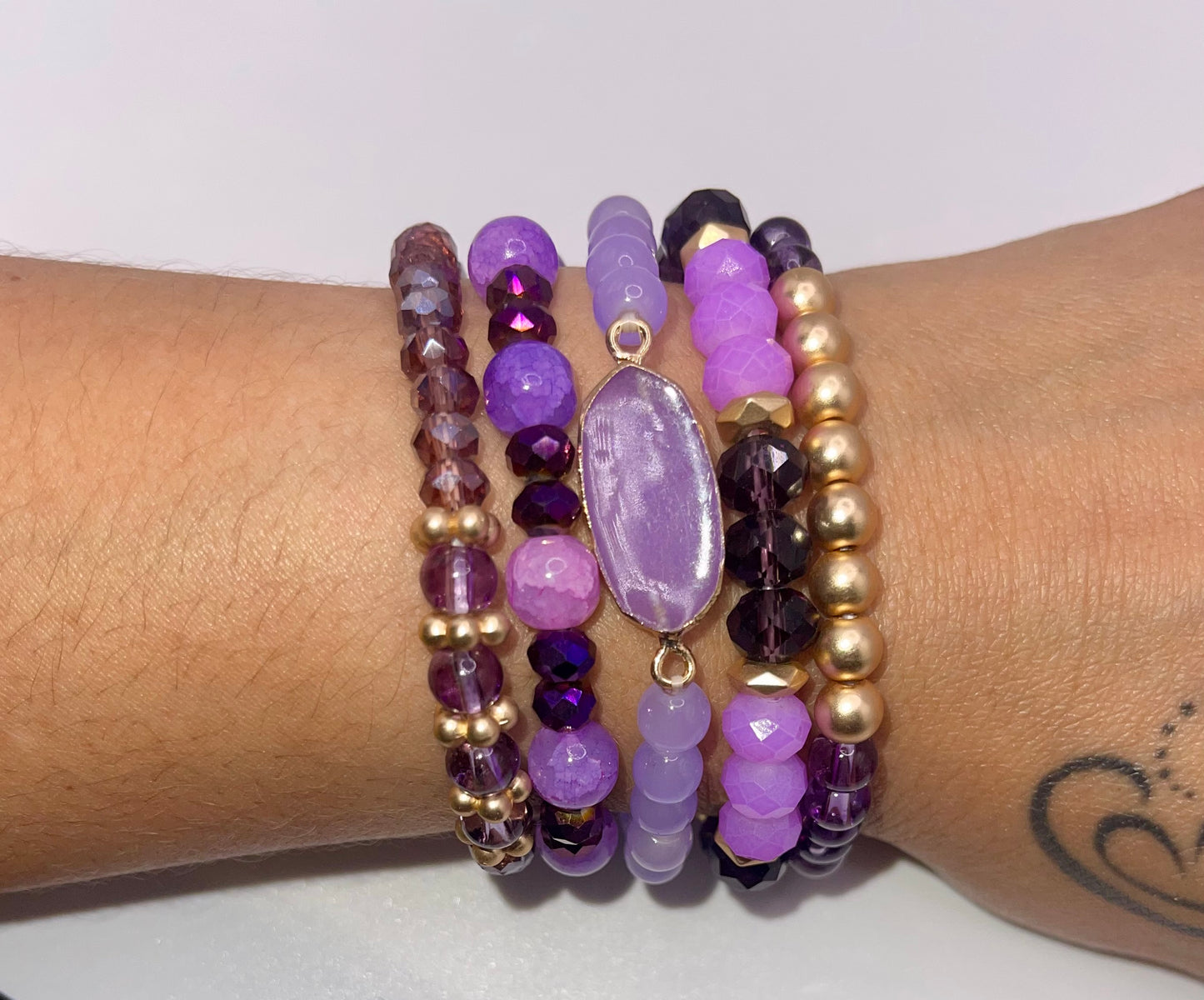 Just Beaded Multilayered Charm Bracelet Set