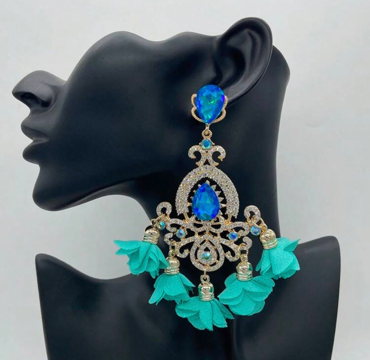 LUXE Boho Bride Petal Drop Earrings