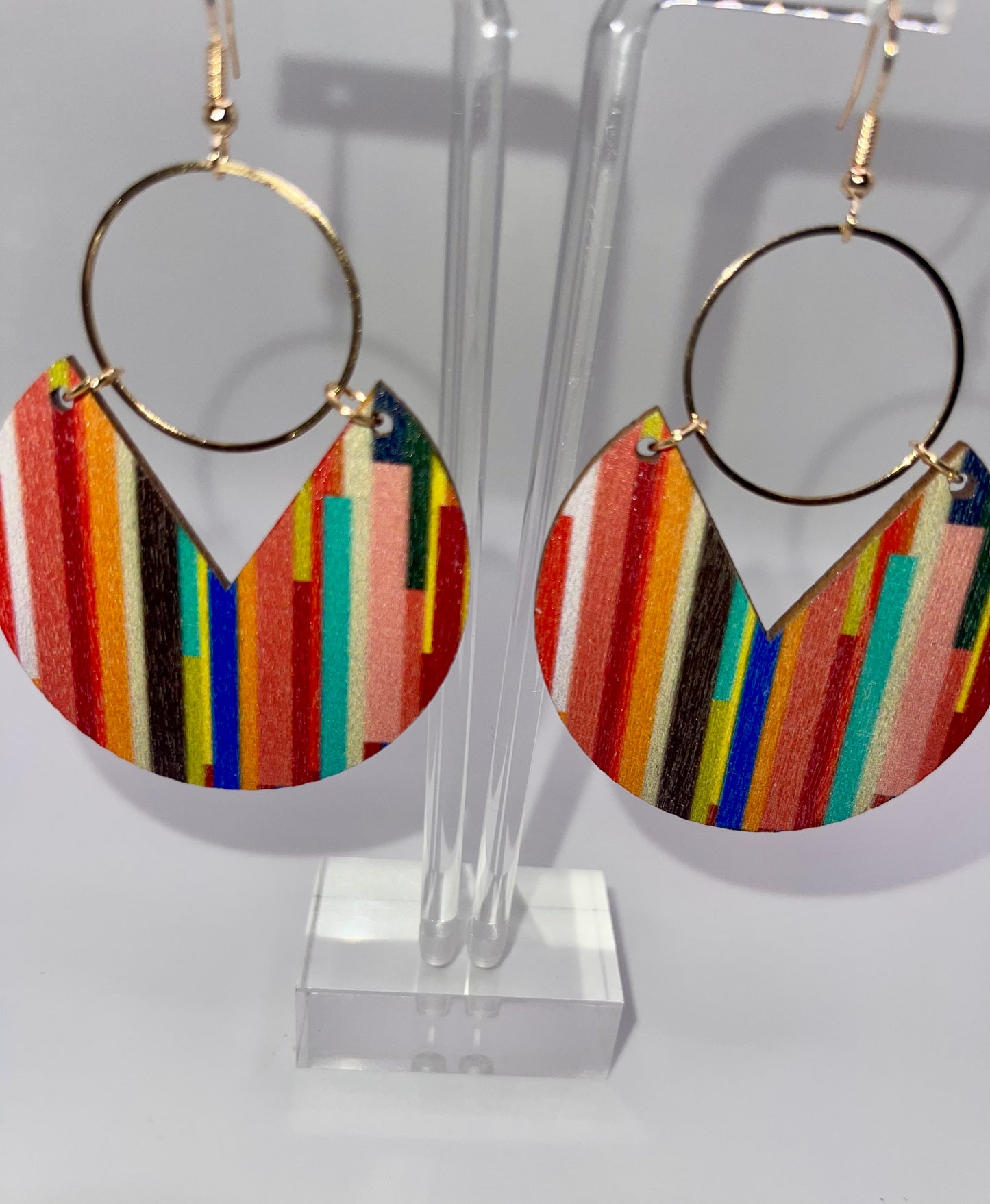 Accent Wall Striped Earrings