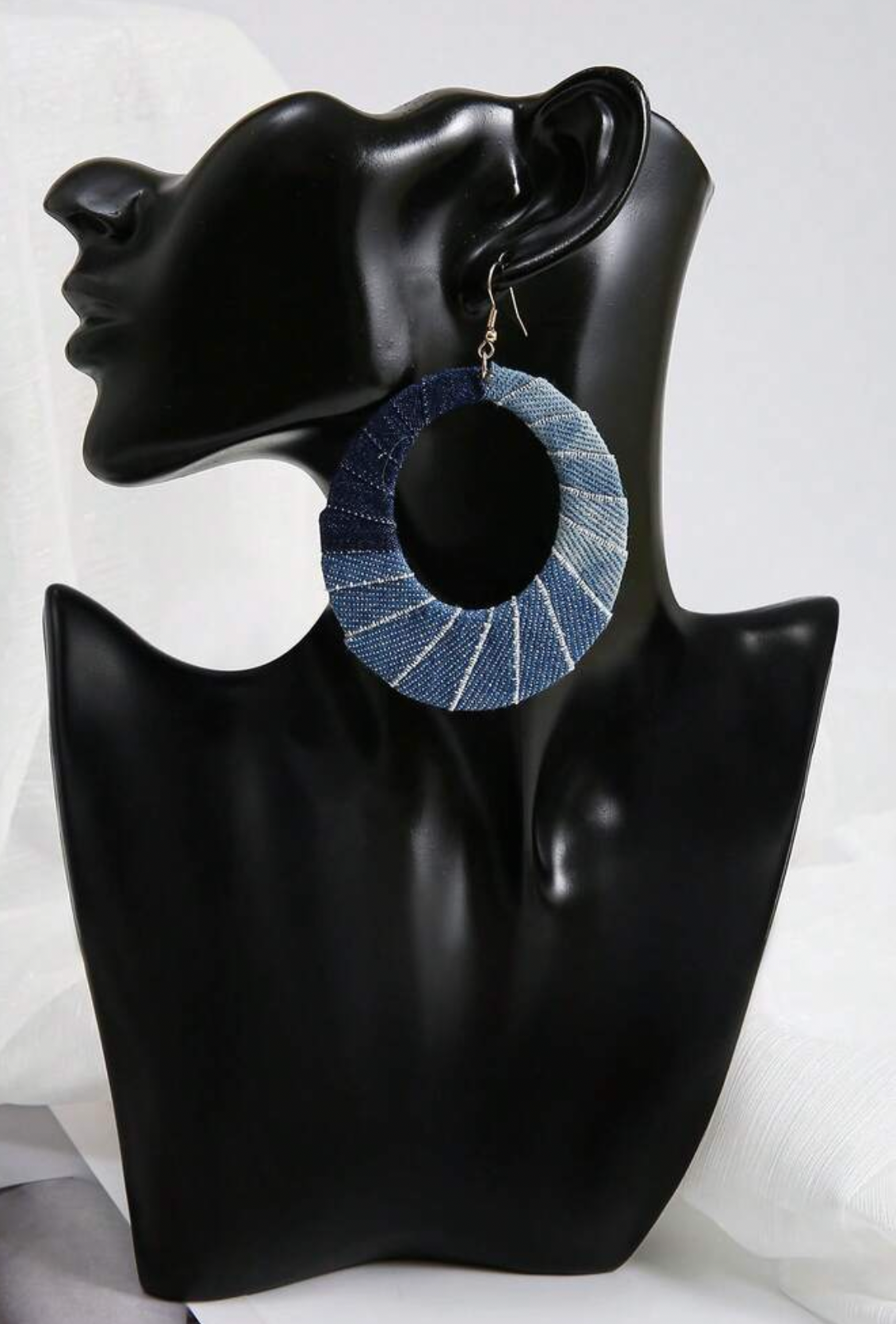 Denim Statement Necklace Set