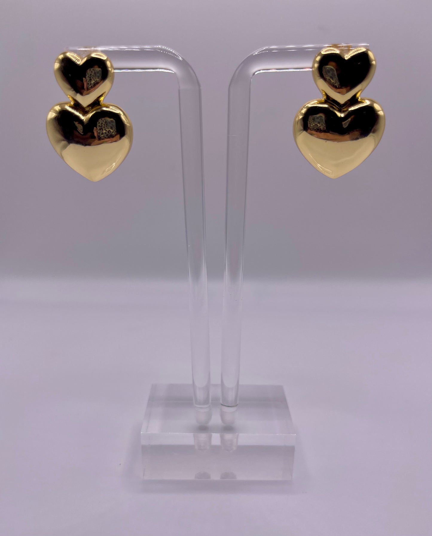 Pure Heart of Gold Drop Earrings