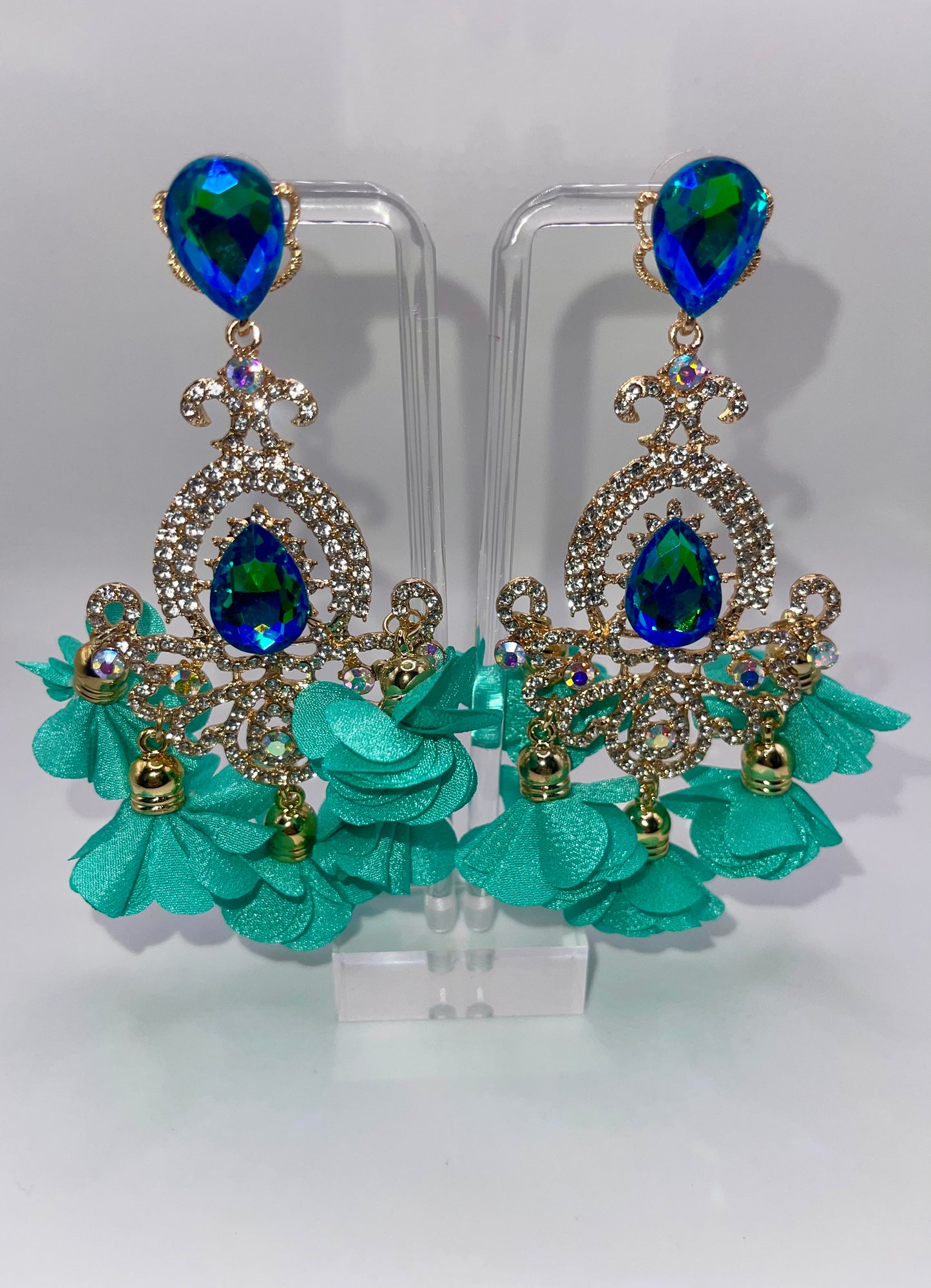 LUXE Boho Bride Petal Drop Earrings